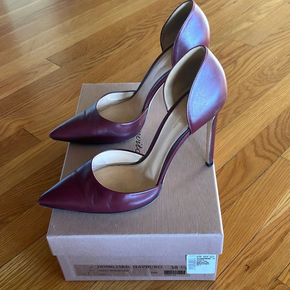 Gianvito Rossi Burgundy High Heeled Pumps